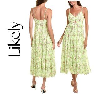 LIKELY GIULIANA DRESS Women's Floral Pink/Green Dress Sz 4 NWT